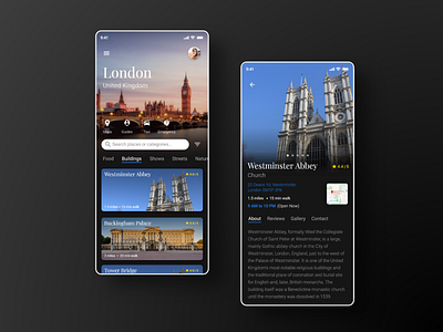 Explore London App adobexd app city gems london madewithadobexd mobile design mobile ui rebound ux