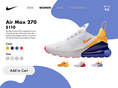 Nike Air Max 270 Landing Page Concept