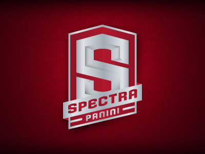 Spectra football logo modern panini red shadow silver sports