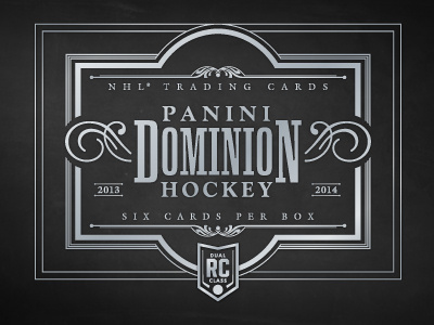 Dominion black hockey logo nhl silver sports