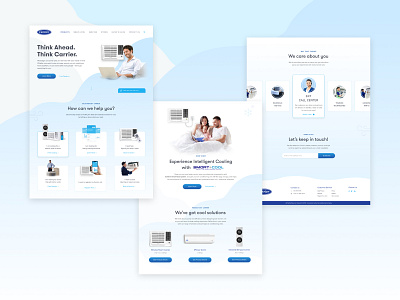 Aircondition Website UI air aircon airport branding branding and identity clouds design icon illustration typography ui ux vector web