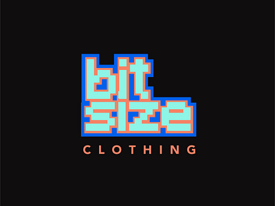 Bit Size Clothing Logo branding branding and identity business clothing clothing brand design illustration logo logo design neon pixel pixel art pixel logo pixels vector