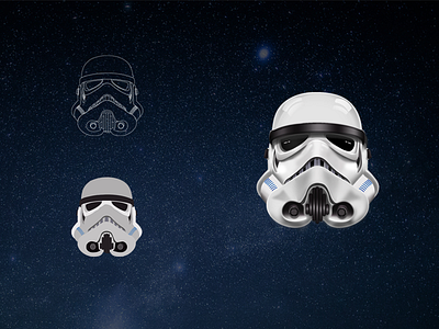 Imperial Stormtrooper（AI+PS） adobe illustrator adobe photoshop star wars 图标 手绘 插图 设计