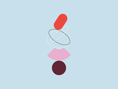 Soft Balance ☁️ abstract art art color geometrics lines shape vector