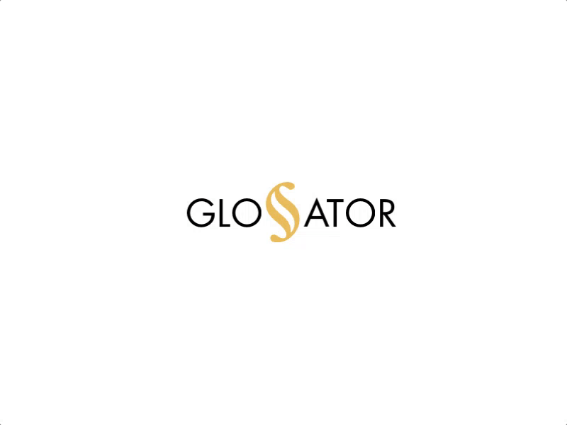 Glosator Intro animated logo branding clean logo golden law law logo logo logo type logodesign minimalistic logo