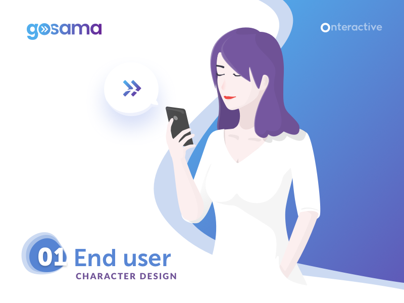 Gosama Enduser Character Female 01 sale management ico illustration character design