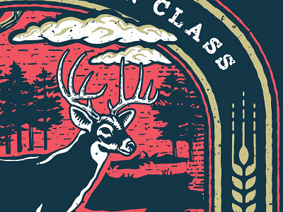Beer Label Snippet beer label craft beer deer firstshot illustration