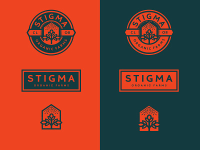 Stigma Organic Farms Branding brand system branding cannabis cannabis branding logo