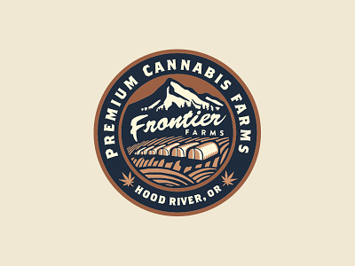 Frontier Farms Badge badge branding cannabis hood mount hood vintage badge