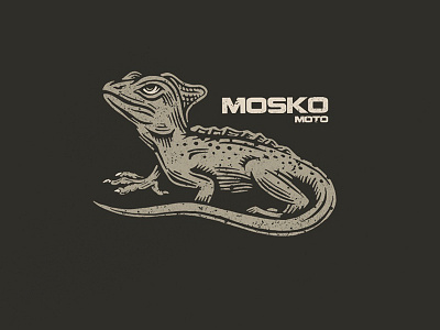 Moto Promo Illustration adventure basilisk illustration lizard moto textured