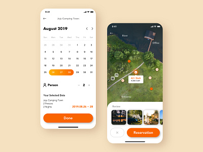 Camping reservation ui app camp design reservation ui ux