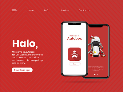 Autobox Landing page app autobox collect ui dailyui design ui ui challenge web