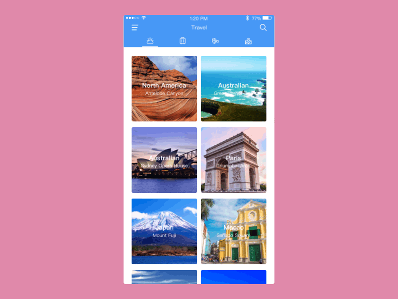 Dynamic effects of travel app travel app