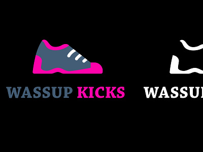 Wassup Kicks Logo shoes logo branding fashion graphic art logo photoshop vector