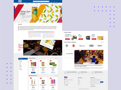 eCommerce website landing page