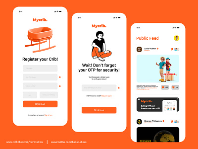 Mycrib design dribbble best shot illustration interface logo mobile app ui ui design uidesign uiux