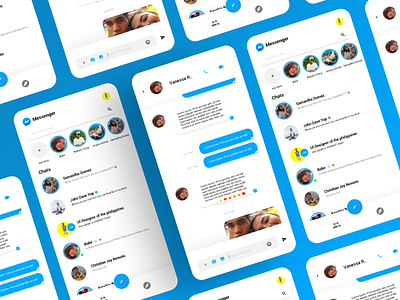 Facebook Messenger Redesigned (UI Design)