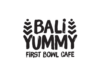 Bali Yummi bali design font food lettering logo logotype malaysia tropic vegan vegetarian