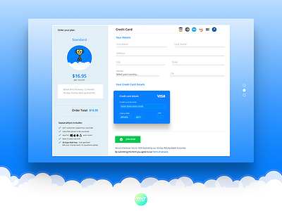 UI Form credit card details colors form gradient landing material page pricing ui ux webdesign website