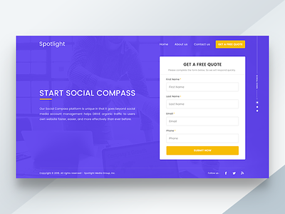 Start Up Funding Landing Page Style 2 color flat landing modern page webdesign website