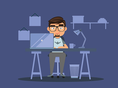 Worker art illustration inwork line man outline vector worker