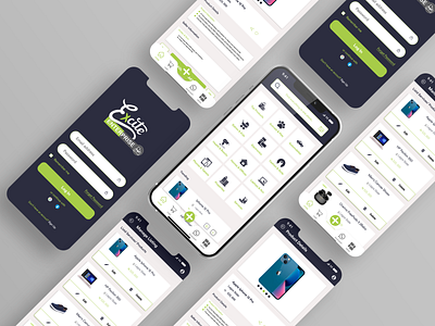 Excite Enterprise design illustration mobile design ui ux