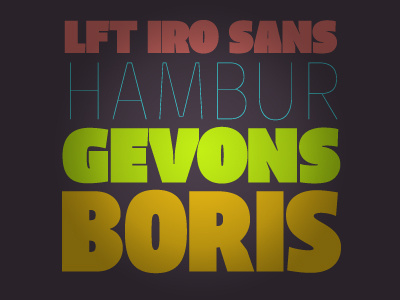 LFT Iro Sans Development - update font ink traps leftloft lft iro sans san siro signage type typography