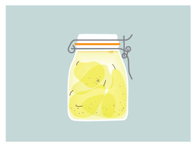 Pears Jar bookjacket cooking food illustrattion leftloft vector