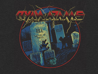 RYAN ADAMS - graveyard band horror merch metal retro rock ryan adams zombie