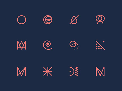 MN - symbols geometry icons lines shapes simple symbology symbols