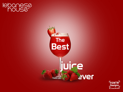 Strawberry Juice design social media