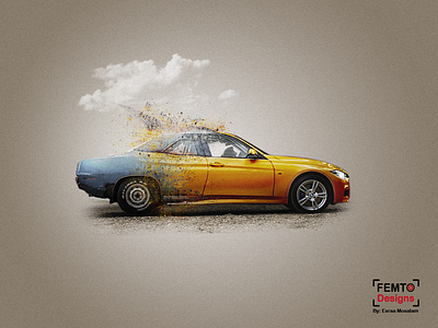 Make a Car Advertisement Poster | Manipulation femto manipulation photoshop