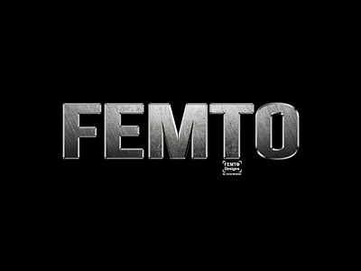 Metal Text Effect design femto photoshop