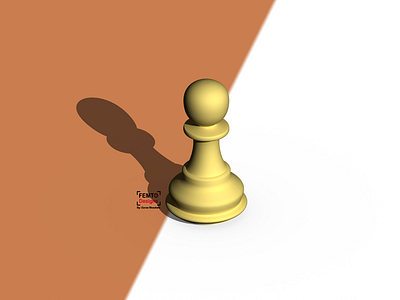 3d Chess Piece Pawn design femto photoshop