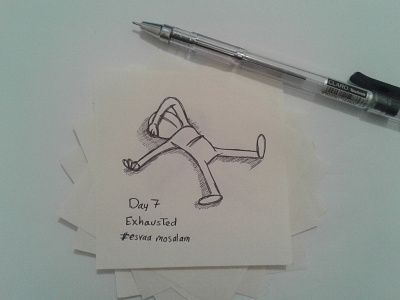 Inktober 2018: Day 7 "Exhausted"