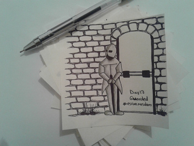 Inktober 2018: Day 13 "Guarded"