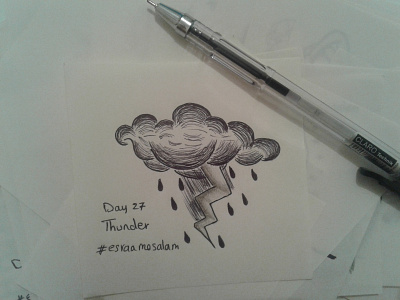 Inktober 2018: Day 25 "Thunder" drawing esraamosalam femto ink drawing inktober 2018 thunder