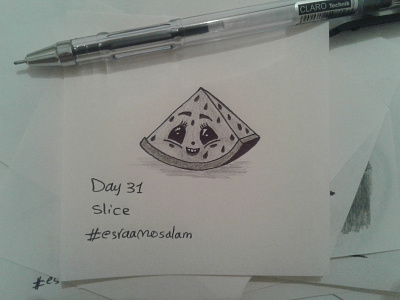 Inktober 2018: Day 31 "Slice" drawing esraamosalam femto ink drawing inktober 2018 slice