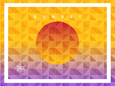 Triangulated Gradient Backgrounds - Sunset design esraamosalam femto illustration illustrator