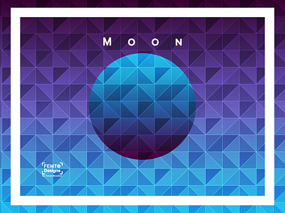 Triangulated Gradient Backgrounds - Moon