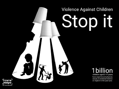 Violence Against Children design esraamosalam femto photoshop