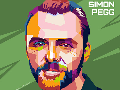 WPAP Illustration | Simon Pegg artwork color design fanart figure illustration illustrator trace vector vector art wpap