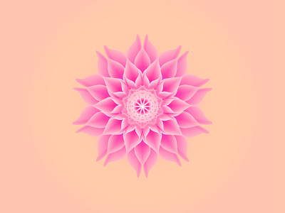 Flower power debuts design flower flower logo gradient illustration illustrator logo pink vector