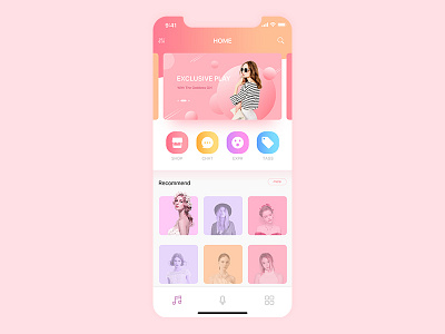 Pink temptation home page ui