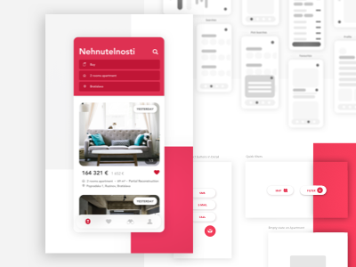 Nehnutelnosti Case Study app case study interaction mobileapp tomasskrkon ui ux