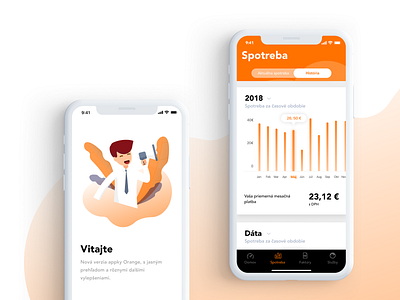 Orange App Concept app design minimalistic mobile mobileapp orange ui uiux ux