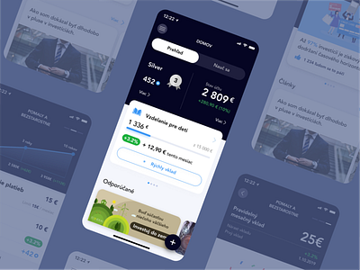 Investment App Concept app design minimalistic mobile mobileapp ui uiux ux