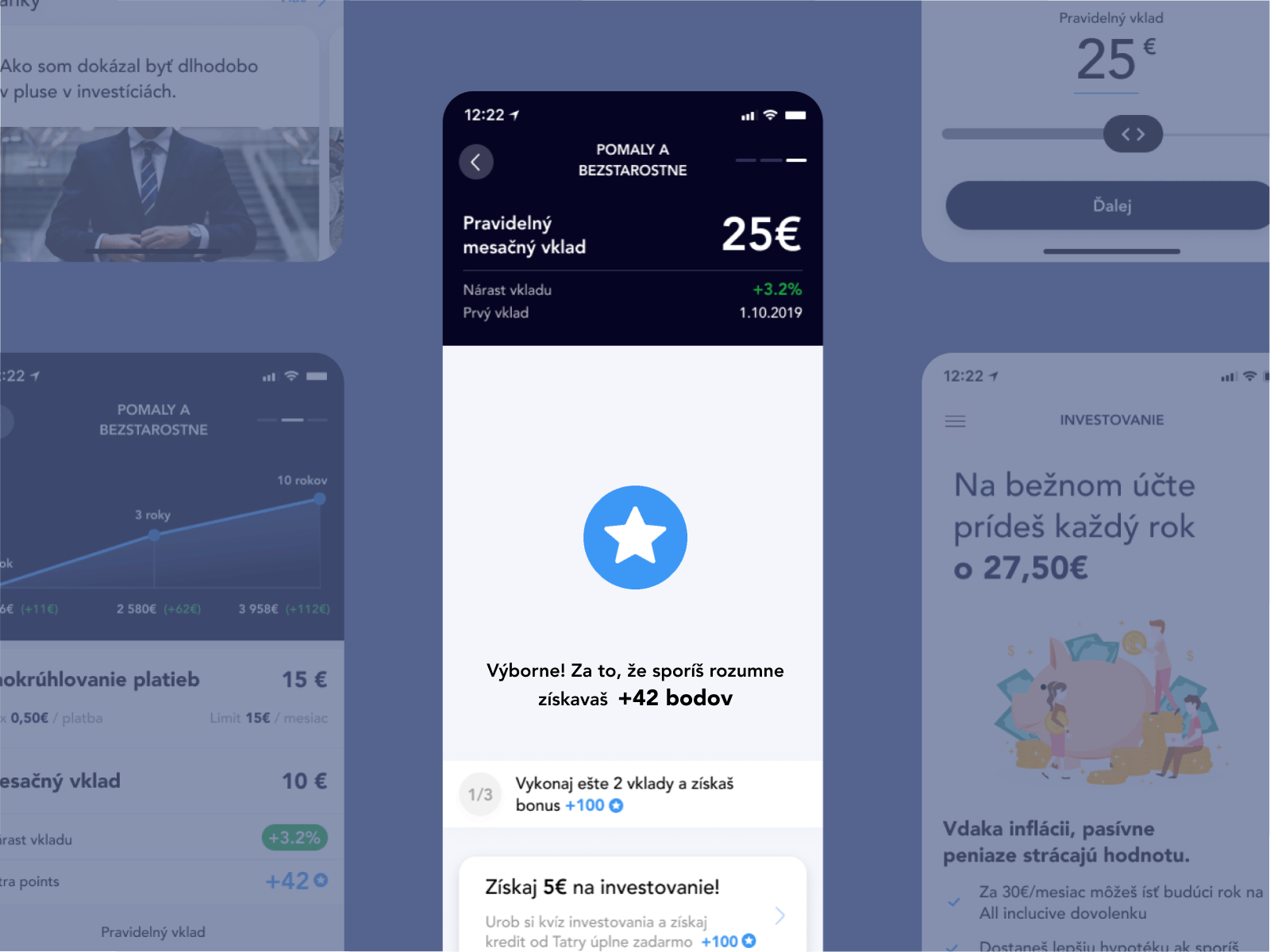 Investment App & Star Animation app gif interaction investment minimalistic mobile mobileapp ui ux