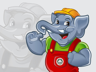 Gajah 01 elephant mascot