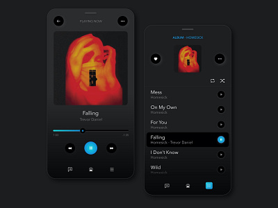 Apple Music app app design app feature dark mode digital ios iphone minimal mobile mobile app music app music player player streaming ui ui ux uidesign user experience user inteface ux design